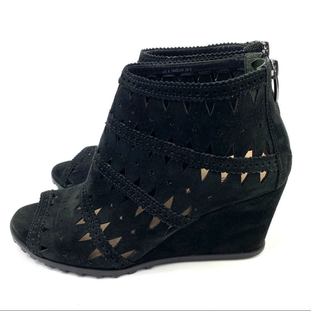 Via Spiga Latanya wedge sandal peep toe perforated - Picture 3 of 16